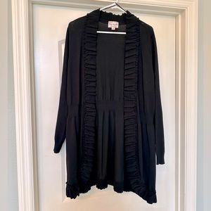 Miss Guided - Adorable Black Ruffle Cardigan - Brand new, never worn!